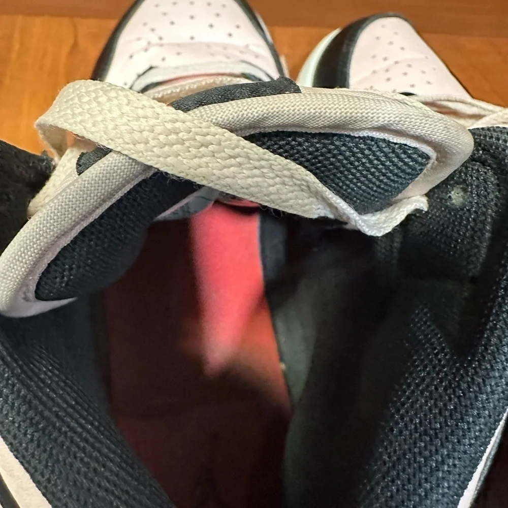 Nike Air Jordan Mid Black and Pink with Red Swoosh